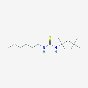 molecular formula C15H32N2S B14516617 N-Hexyl-N'-(2,4,4-trimethylpentan-2-yl)thiourea CAS No. 62552-19-6
