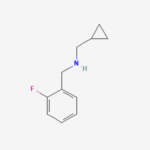 molecular formula C11H14FN B1451668 (Cyclopropylmethyl)[(2-fluorophenyl)methyl]amine CAS No. 1019576-82-9