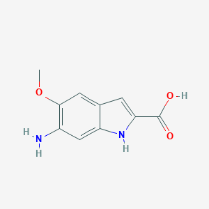molecular formula C10H10N2O3 B145167 6-Amino-5-methoxy-1h-indole-2-carboxylic acid CAS No. 139121-47-4