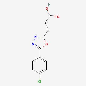 molecular formula C11H9ClN2O3 B1451672 3-[5-(4-Chlorophenyl)-1,3,4-oxadiazol-2-yl]propanoic acid CAS No. 78858-61-4