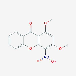 molecular formula C15H11NO6 B14516741 1,3-Dimethoxy-4-nitro-9H-xanthen-9-one CAS No. 62497-59-0