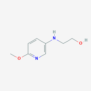 molecular formula C8H12N2O2 B1451675 2-[(6-甲氧基吡啶-3-基)氨基]乙醇 CAS No. 1020955-98-9