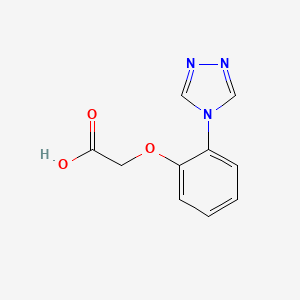 molecular formula C10H9N3O3 B1451676 [2-(4H-1,2,4-三唑-4-基)苯氧基]乙酸 CAS No. 1092250-54-8