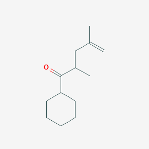molecular formula C13H22O B14516779 1-Cyclohexyl-2,4-dimethylpent-4-en-1-one CAS No. 62834-91-7
