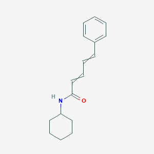 molecular formula C17H21NO B14516794 N-Cyclohexyl-5-phenylpenta-2,4-dienamide CAS No. 62764-19-6
