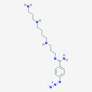molecular formula C17H30N8 B145168 N(1)-(Azidobenzamidino)spermine CAS No. 133009-20-8