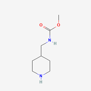 molecular formula C8H16N2O2 B1451681 methyl N-(piperidin-4-ylmethyl)carbamate CAS No. 383868-77-7