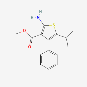 molecular formula C15H17NO2S B1451683 Methyl 2-amino-5-isopropyl-4-phenylthiophene-3-carboxylate CAS No. 1036546-77-6