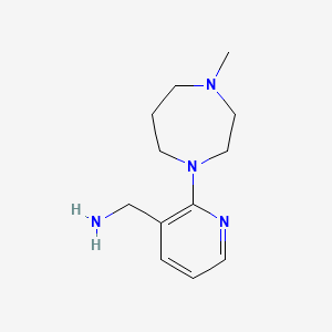 molecular formula C12H20N4 B1451685 1-[2-(4-Methyl-1,4-diazepan-1-yl)pyridin-3-yl]methanamine CAS No. 870067-05-3