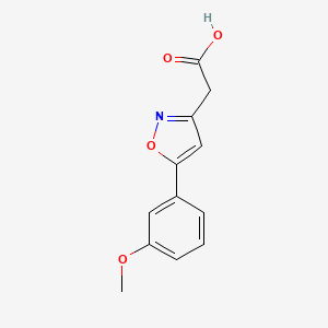molecular formula C12H11NO4 B1451687 [5-(3-Methoxyphenyl)isoxazol-3-yl]acetic acid CAS No. 1018584-61-6
