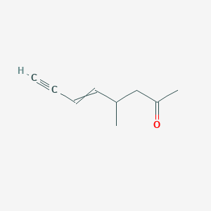 molecular formula C9H12O B14516870 4-Methyloct-5-en-7-yn-2-one CAS No. 62939-64-4