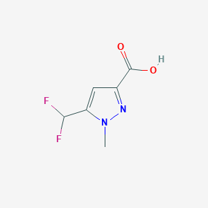 molecular formula C6H6F2N2O2 B1451689 5-(difluoromethyl)-1-methyl-1H-pyrazole-3-carboxylic acid CAS No. 1174308-83-8