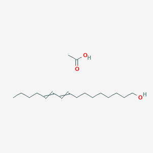 molecular formula C18H34O3 B14516906 Acetic acid;hexadeca-9,11-dien-1-ol CAS No. 63025-09-2