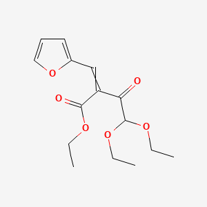 molecular formula C15H20O6 B14516929 Ethyl 4,4-diethoxy-2-[(furan-2-yl)methylidene]-3-oxobutanoate CAS No. 62759-97-1