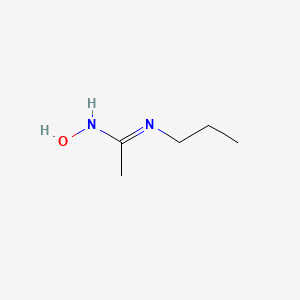 molecular formula C5H12N2O B14516930 Ethanimidamide, N-hydroxy-N'-propyl- CAS No. 62626-18-0