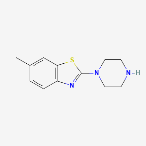 molecular formula C12H15N3S B1451694 6-Methyl-2-piperazin-1-yl-1,3-benzothiazole CAS No. 1018498-61-7