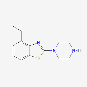 molecular formula C13H17N3S B1451695 4-Ethyl-2-piperazin-1-yl-1,3-benzothiazole CAS No. 1018498-64-0