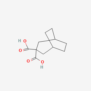 molecular formula C11H16O4 B14516970 Bicyclo[3.2.2]nonane-3,3-dicarboxylic acid CAS No. 62821-18-5