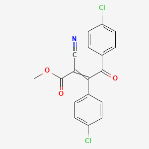 molecular formula C18H11Cl2NO3 B14516979 Methyl 3,4-bis(4-chlorophenyl)-2-cyano-4-oxobut-2-enoate CAS No. 62955-78-6