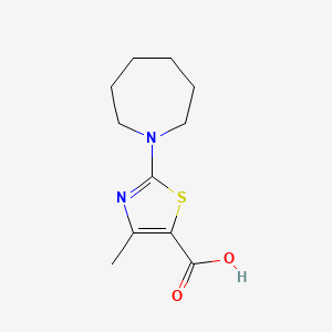 molecular formula C11H16N2O2S B1451702 2-(Azepan-1-yl)-4-methyl-1,3-thiazole-5-carboxylic acid CAS No. 1071413-07-4