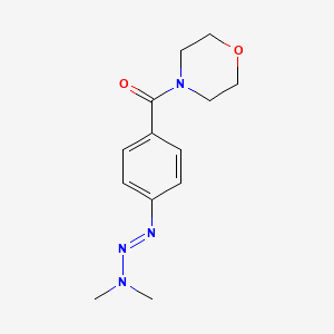molecular formula C13H18N4O2 B14517032 {4-[(1E)-3,3-Dimethyltriaz-1-en-1-yl]phenyl}(morpholin-4-yl)methanone CAS No. 62646-25-7