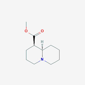 molecular formula C11H19NO2 B14517046 methyl (1R,9aR)-2,3,4,6,7,8,9,9a-octahydro-1H-quinolizine-1-carboxylate CAS No. 62592-85-2
