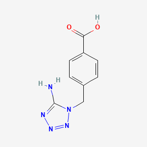 molecular formula C9H9N5O2 B14517059 Benzoic acid, 4-[(5-amino-1H-tetrazol-1-yl)methyl]- CAS No. 62680-93-7