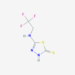 molecular formula C4H4F3N3S2 B1451708 5-[(2,2,2-三氟乙基)氨基]-1,3,4-噻二唑-2-硫醇 CAS No. 156377-70-7