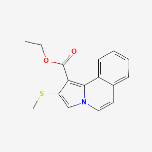 molecular formula C16H15NO2S B14517081 Ethyl 2-(methylsulfanyl)pyrrolo[2,1-A]isoquinoline-1-carboxylate CAS No. 62806-27-3