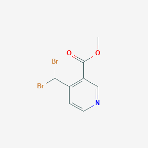 molecular formula C8H7Br2NO2 B14517093 Methyl 4-(dibromomethyl)pyridine-3-carboxylate CAS No. 62807-57-2