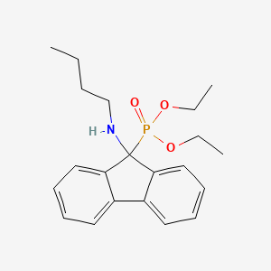 molecular formula C21H28NO3P B14517115 Diethyl [9-(butylamino)-9H-fluoren-9-YL]phosphonate CAS No. 62614-07-7