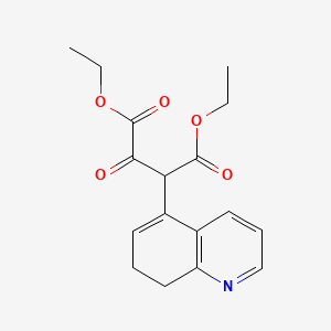 molecular formula C17H19NO5 B14517125 Diethyl 2-(7,8-dihydroquinolin-5-yl)-3-oxobutanedioate CAS No. 62741-65-5