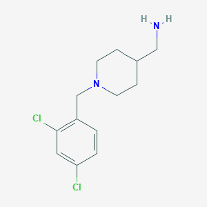 molecular formula C13H18Cl2N2 B1451713 [1-[(2,4-二氯苯基)甲基]哌啶-4-基]甲胺 CAS No. 1019380-80-3
