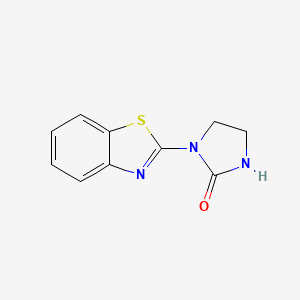 molecular formula C10H9N3OS B14517153 1-(1,3-Benzothiazol-2-yl)imidazolidin-2-one CAS No. 62492-26-6