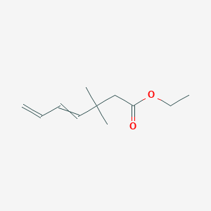 molecular formula C11H18O2 B14517160 Ethyl 3,3-dimethylhepta-4,6-dienoate CAS No. 62394-46-1
