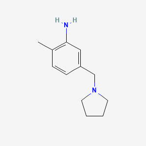 molecular formula C12H18N2 B1451718 2-Methyl-5-(pyrrolidin-1-ylmethyl)aniline CAS No. 1018565-55-3
