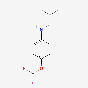molecular formula C11H15F2NO B1451729 4-(difluoromethoxy)-N-(2-methylpropyl)aniline CAS No. 1038250-42-8