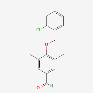 4-[(2-Chlorophenyl)methoxy]-3,5-dimethylbenzaldehyde