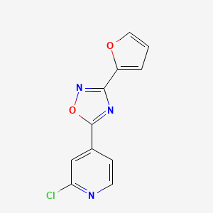 5-(2-Chloropyridin-4-yl)-3-(furan-2-yl)-1,2,4-oxadiazole