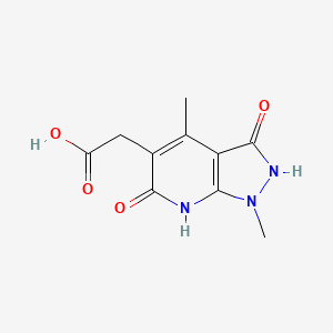 2-{1,4-dimethyl-3,6-dioxo-1H,2H,3H,6H,7H-pyrazolo[3,4-b]pyridin-5-yl}acetic acid