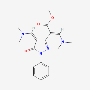 methyl (2E)-3-(dimethylamino)-2-{(4Z)-4-[(dimethylamino)methylene]-5-oxo-1-phenyl-4,5-dihydro-1H-pyrazol-3-yl}acrylate