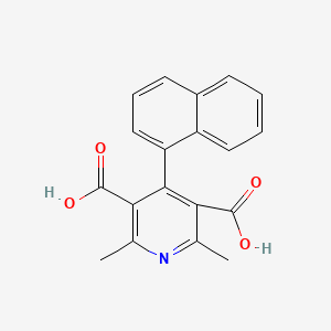 molecular formula C19H15NO4 B1451771 2,6-Dimethyl-4-(1-naphthyl)pyridine-3,5-dicarboxylic acid CAS No. 94301-28-7