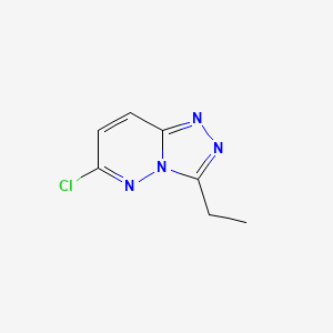 molecular formula C7H7ClN4 B1451772 6-Chloro-3-ethyl-[1,2,4]triazolo[4,3-b]pyridazine CAS No. 1144442-91-0