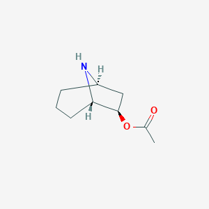molecular formula C9H15NO2 B145178 [(1R,5S,6R)-8-azabicyclo[3.2.1]octan-6-yl] acetate CAS No. 130571-37-8