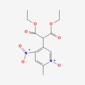 molecular formula C13H16N2O7 B14517833 Diethyl (6-methyl-4-nitro-1-oxo-1lambda~5~-pyridin-3-yl)propanedioate CAS No. 62516-10-3
