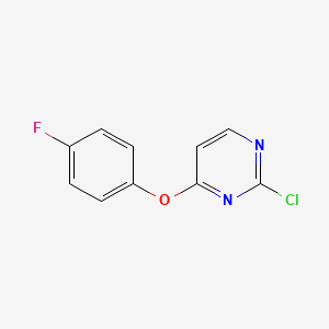 molecular formula C10H6ClFN2O B1451785 2-Chloro-4-(4-fluorophenoxy)pyrimidine CAS No. 1090835-72-5