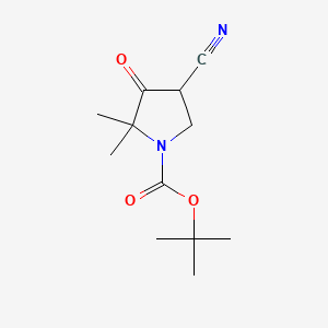 molecular formula C12H18N2O3 B1451819 Tert-butyl 4-cyano-2,2-dimethyl-3-oxopyrrolidine-1-carboxylate CAS No. 718632-42-9