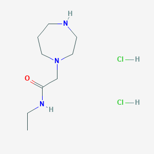 molecular formula C9H21Cl2N3O B1451822 2-(1,4-diazepan-1-yl)-N-ethylacetamide dihydrochloride CAS No. 1172095-30-5