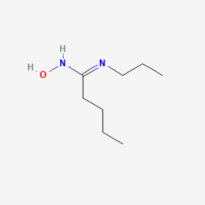molecular formula C8H18N2O B14518222 Pentanimidamide, N-hydroxy-N'-propyl- CAS No. 62626-21-5