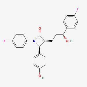 molecular formula C24H21F2NO3 B1451823 (3S,4S)-1-(4-Fluorophenyl)-3-((R)-3-(4-fluorophenyl)-3-hydroxypropyl)-4-(4-hydroxyphenyl)azetidin-2-one CAS No. 1478664-18-4
